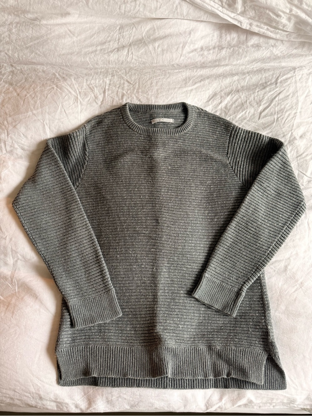 Outerknown Men's Ribbed Crewneck Sweater in Gray